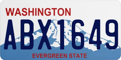 WA license plate ABX1649
