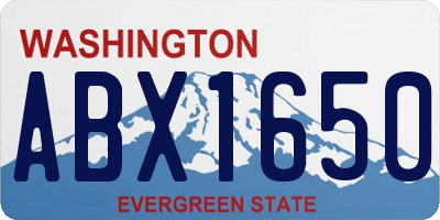 WA license plate ABX1650