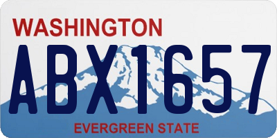 WA license plate ABX1657