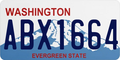 WA license plate ABX1664