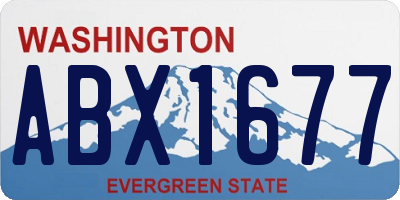 WA license plate ABX1677