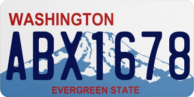 WA license plate ABX1678