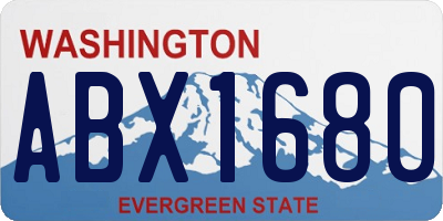 WA license plate ABX1680