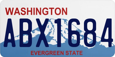 WA license plate ABX1684