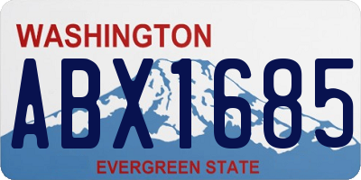 WA license plate ABX1685