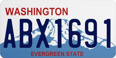 WA license plate ABX1691