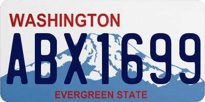 WA license plate ABX1699