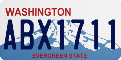 WA license plate ABX1711