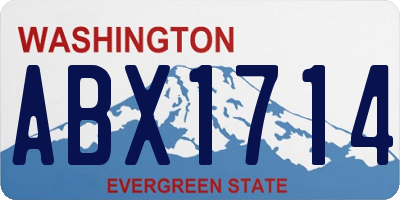 WA license plate ABX1714