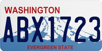 WA license plate ABX1723