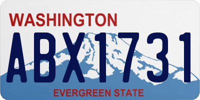 WA license plate ABX1731