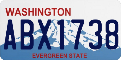 WA license plate ABX1738