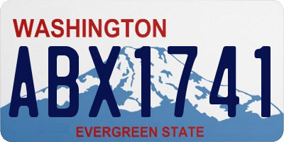 WA license plate ABX1741