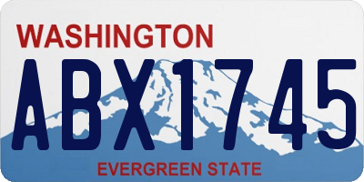WA license plate ABX1745
