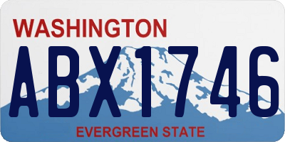 WA license plate ABX1746