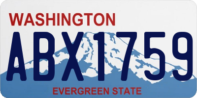 WA license plate ABX1759