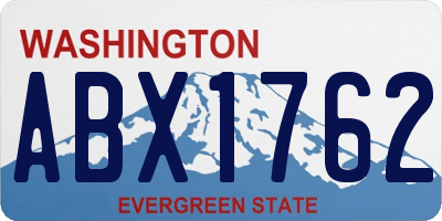 WA license plate ABX1762