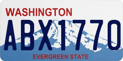 WA license plate ABX1770