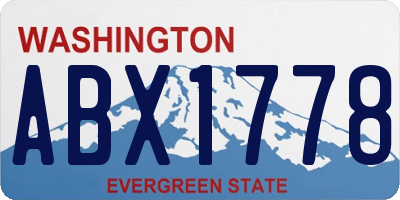 WA license plate ABX1778