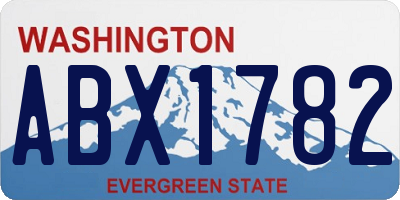 WA license plate ABX1782