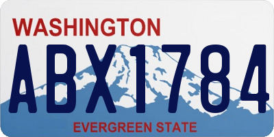 WA license plate ABX1784