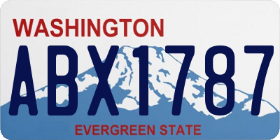 WA license plate ABX1787