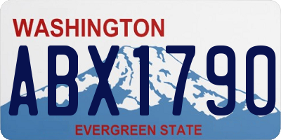 WA license plate ABX1790