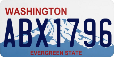 WA license plate ABX1796