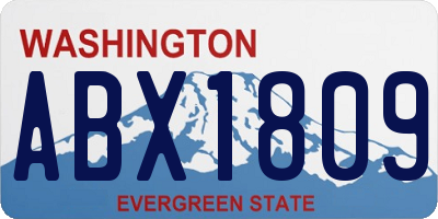 WA license plate ABX1809