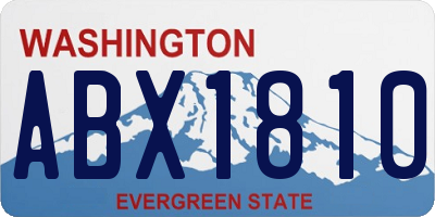 WA license plate ABX1810