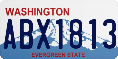 WA license plate ABX1813