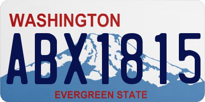 WA license plate ABX1815