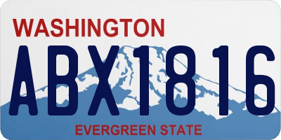 WA license plate ABX1816