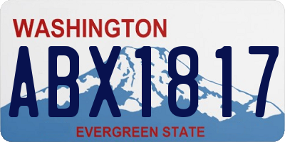 WA license plate ABX1817