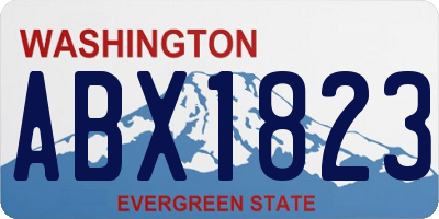WA license plate ABX1823