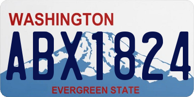 WA license plate ABX1824