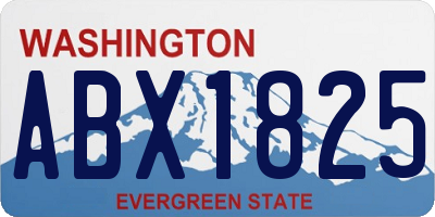 WA license plate ABX1825