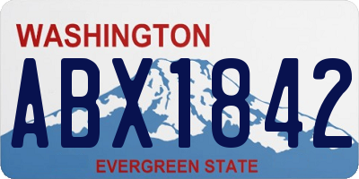 WA license plate ABX1842