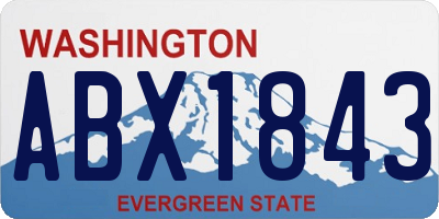 WA license plate ABX1843