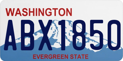 WA license plate ABX1850