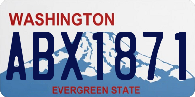 WA license plate ABX1871