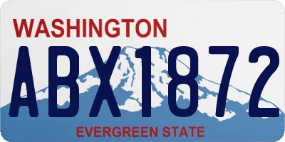 WA license plate ABX1872