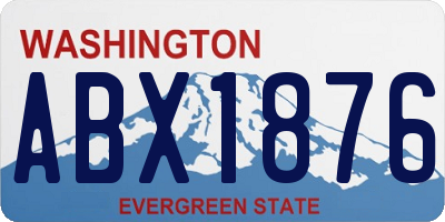 WA license plate ABX1876