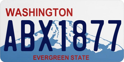 WA license plate ABX1877