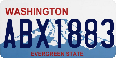 WA license plate ABX1883