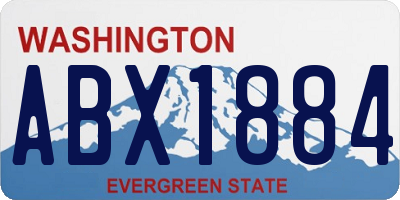 WA license plate ABX1884