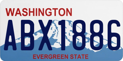 WA license plate ABX1886