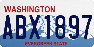 WA license plate ABX1897