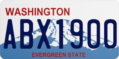 WA license plate ABX1900
