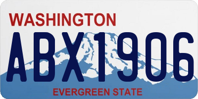 WA license plate ABX1906